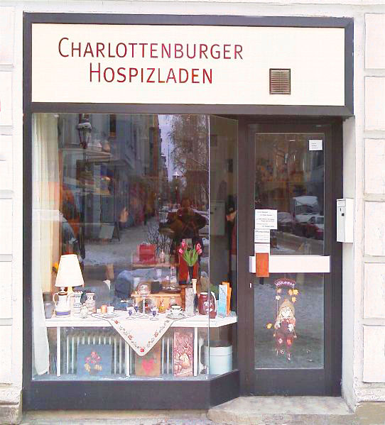 Hospizladen-Eingang